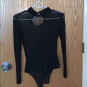 Black Mesh Bodysuit